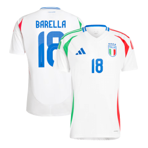 BARELLA #18 Italy Soccer Jersey Away Custom Shirt 2024