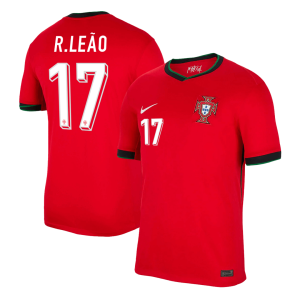 Portugal Jersey Custom R.LEÃO #17 Soccer Jersey Home 2024