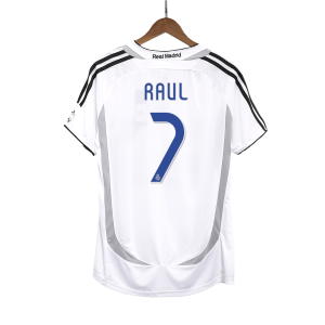 RAUL #7 Real Madrid Retro Jersey Home Soccer Shirt 2006/07