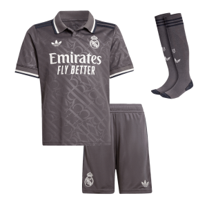 Kids Real Madrid Custom Third Away Full Soccer Kits
2024/25