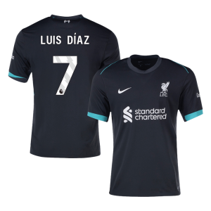 Liverpool Jersey Custom LUIS DÍAZ #7 Soccer Jersey Away 2024/25