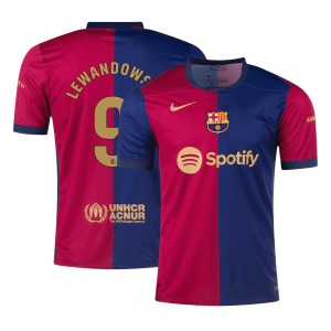 LEWANDOWSKI #9 Barcelona Soccer Jersey Home Custom Shirt 2024/25