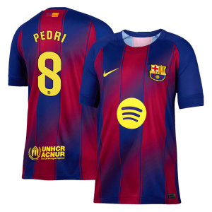 PEDRI #8 Barcelona Soccer Jersey Home Custom Shirt 2025/26