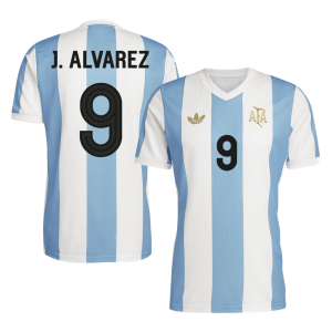 J.ALVAREZ #9 Argentina Soccer Jersey Custom Shirt 2024 50th Anniversary