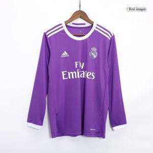 Real Madrid Retro Jersey Away Long Sleeve Soccer Shirt 2016/17
