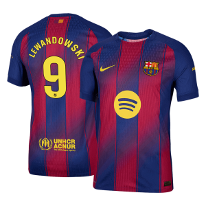 Barcelona LEWANDOWSKI #9 Home Custom Player Version Soccer Jersey 2025/26