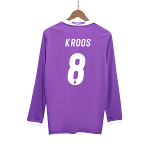 KROOS #8 Real Madrid Retro Jersey Away Long Sleeve Soccer Shirt 2016/17