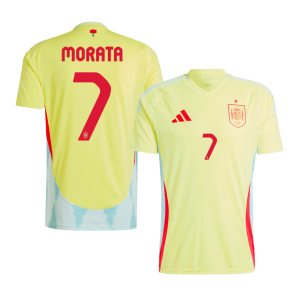 MORATA #7 Spain Soccer Jersey Away Custom Shirt 2024