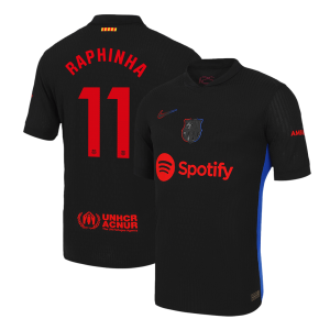Barcelona RAPHINHA #11 Away Custom Player Version Soccer Jersey 2024/25