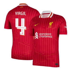 Liverpool Jersey Custom VIRGIL #4 Soccer Jersey Home 2024/25 - UCL