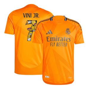 Real Madrid VINI JR. #7 Away Custom Player Version Soccer Jersey 2024/25 - Bear Champ Font