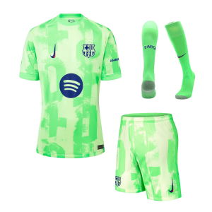 Barcelona Third Away Custom Full Soccer Kit 2024/25 Spotify Logo Without Text