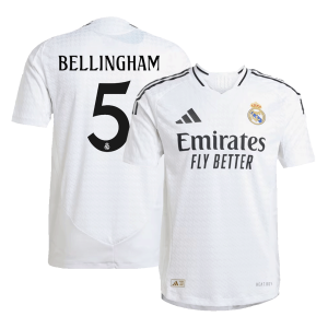 Real Madrid BELLINGHAM #5 Home Custom Player Version Soccer Jersey 2024/25