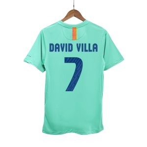 DAVID VILLA #7 Barcelona Retro Jersey Away Soccer Shirt 2010/11