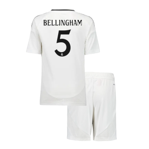 Kids Real Madrid BELLINGHAM #5 Custom Home Soccer Kits
2024/25