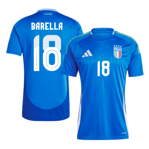 BARELLA #18 Italy Soccer Jersey Home Custom Shirt 2024