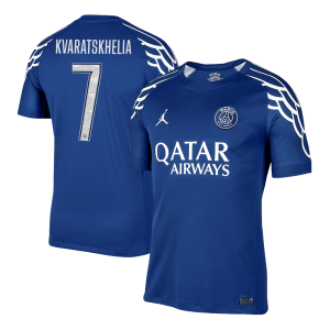 KVARATSKHELIA #7 PSG Soccer Jersey Fourth Away Custom Shirt 2024/25 - UCL