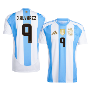 J.ALVAREZ #9 Argentina Soccer Jersey Home Custom Shirt 2024