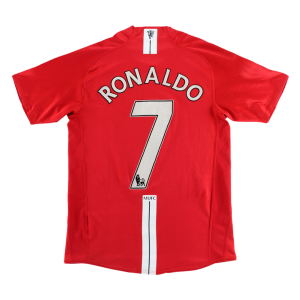 Manchester United Jersey RONALDO #7 Custom Home Soccer Jersey 2007/08