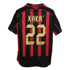 KAKA' #22 AC Milan Retro Jersey Home Soccer Shirt 2006/07