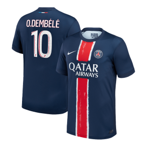 O.DEMBÉLÉ #10 PSG Soccer Jersey Home Custom Shirt 2024/25