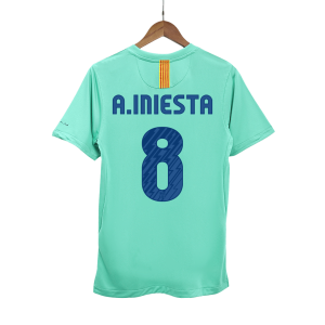 A.INIESTA #8 Barcelona Retro Jersey Away Soccer Shirt 2010/11