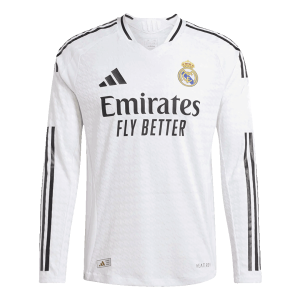 Real Madrid Home Custom Player Version Long Sleeve Soccer Jersey 2024/25