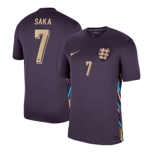 England Jersey Custom SAKA #7 Soccer Jersey Away 2024