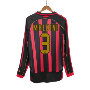 MALDINI #3 AC Milan Retro Jersey Home Soccer Shirt 2006/07