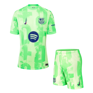 Barcelona Third Away Soccer Uniform Kits 2024/25 Spotify Logo Without Text