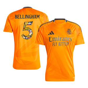 BELLINGHAM #5 Real Madrid Soccer Jersey Away Custom Shirt 2024/25 Bear Champ Font