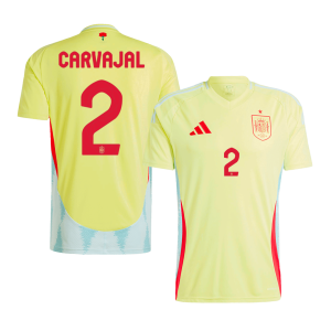 CARVAJAL #2 Spain Soccer Jersey Away Custom Shirt 2024