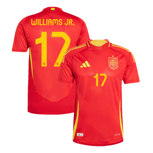 Spain WILLIAMS JR. #17 Home Custom Player Version Soccer Jersey 2024 Euro
