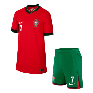 Kids Portugal RONALDO #7 Custom Euro Home Soccer Kits2024