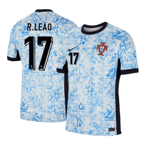 R.LEÃO #17 Portugal Soccer Jersey Away Custom Shirt 2024