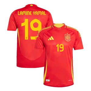 Spain LAMINE YAMAL #19 Home Custom Player Version Soccer Jersey 2024 Euro
