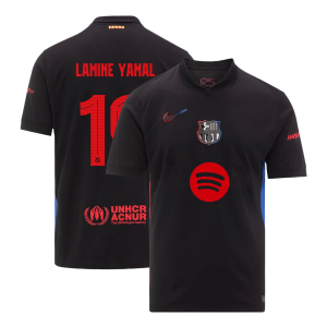 LAMINE YAMAL #19 Barcelona Away Soccer Jersey 2024/25 - UCL (Spotify Logo Without Text)
