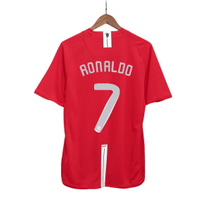 RONALDO #7 Manchester United Retro Jersey Home Soccer Shirt 2007/08 - UCL Final