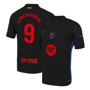 Barcelona LEWANDOWSKI #9 Away Custom Player Version Soccer Jersey 2024/25 - Spotify Logo Without Text