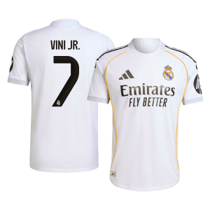Real Madrid VINI JR. #7 Home Custom Player Version Soccer Jersey 2025/26