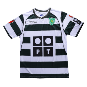 Sporting CP Jersey Custom Home Soccer Jersey 2001