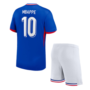 Kids France MBAPPE #10 Custom Euro Home Soccer Kits2024
