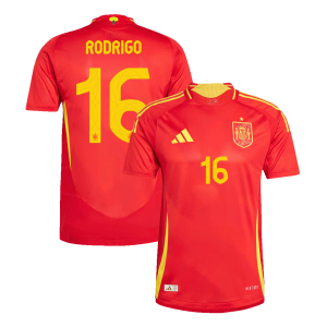 Spain RODRIGO #16 Home Custom Player Version Soccer Jersey 2024 Euro