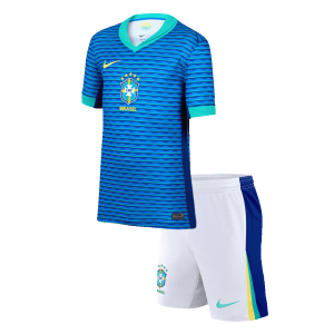 Kids Brazil Custom Away Soccer Kits 2024