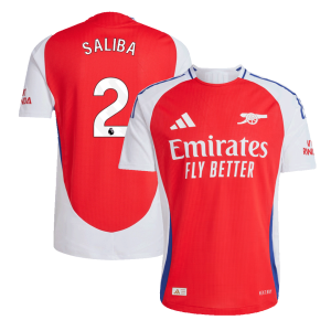 Arsenal SALIBA #2 Home Custom Player Version Soccer Jersey 2024/25