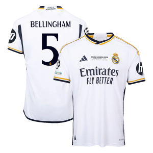 Real Madrid BELLINGHAM #5 Home Custom Player Version Soccer Jersey 2023/24 - UCL FINAL