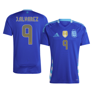 J.ALVAREZ #9 Argentina Soccer Jersey Away Custom Shirt 2024
