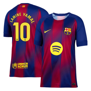LAMINE YAMAL #10 Barcelona Soccer Jersey Home Custom Shirt 2025/26