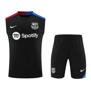 Barcelona Pre-Match Soccer Jersey Vest Kit(Jersey+Shorts) 2024/25