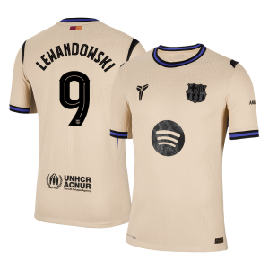 Barcelona LEWANDOWSKI #9 Away Custom Player Version Soccer Jersey 2025/26 - UCL